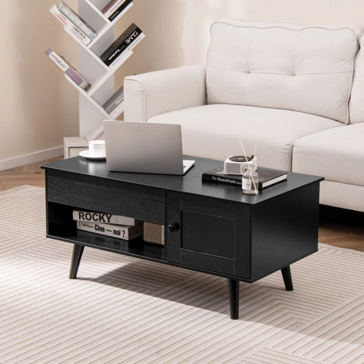 Lift Top Coffee Table with Hidden Storage Compartment - Image 29