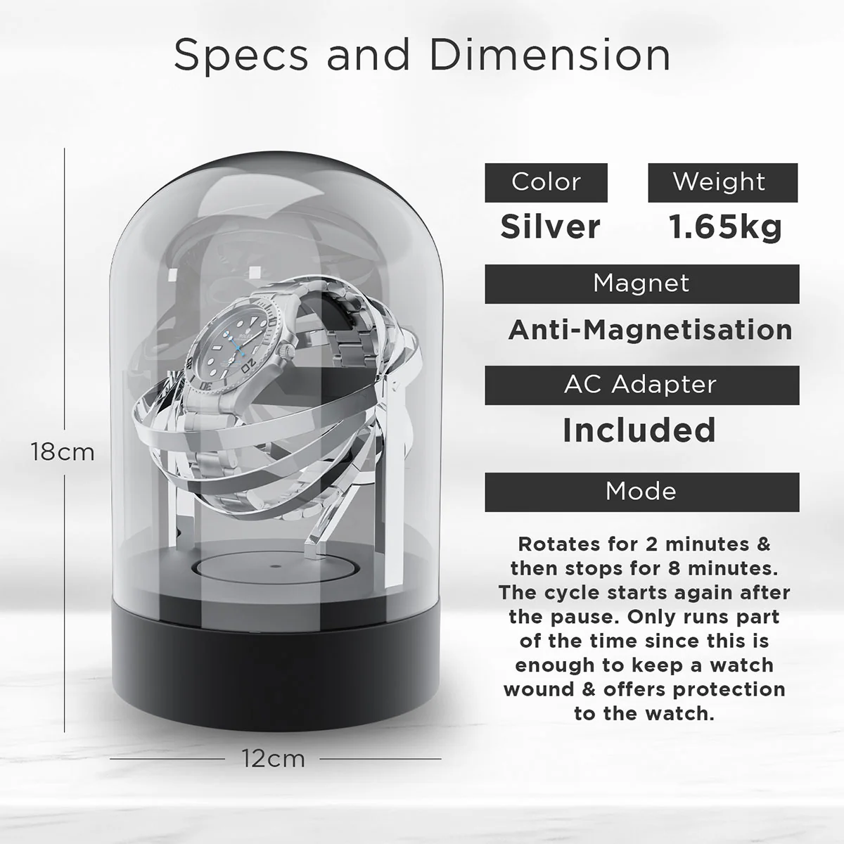 Luxury Glass Automatic Watch Winder - Image 6