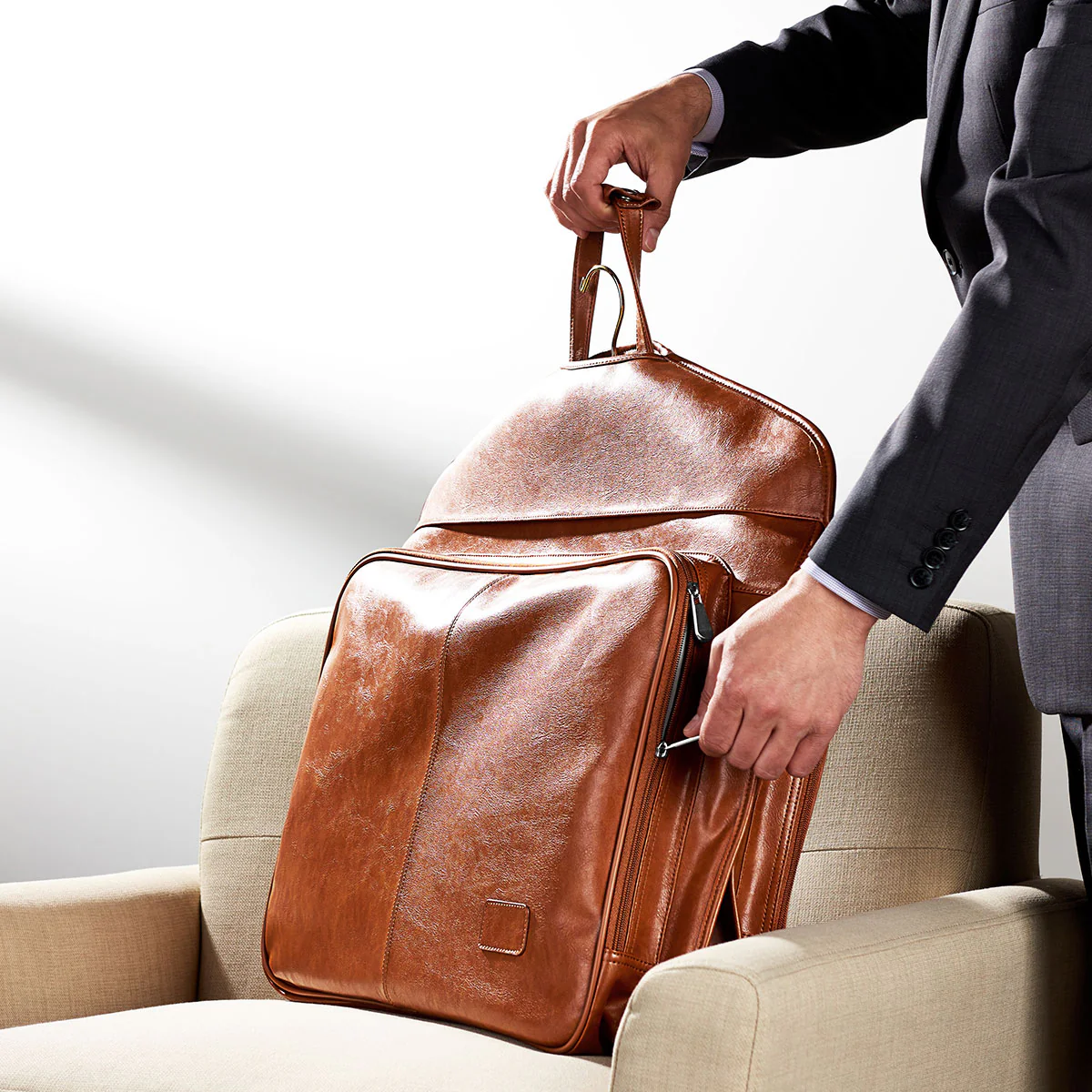 Luxury Leather Garment Bag