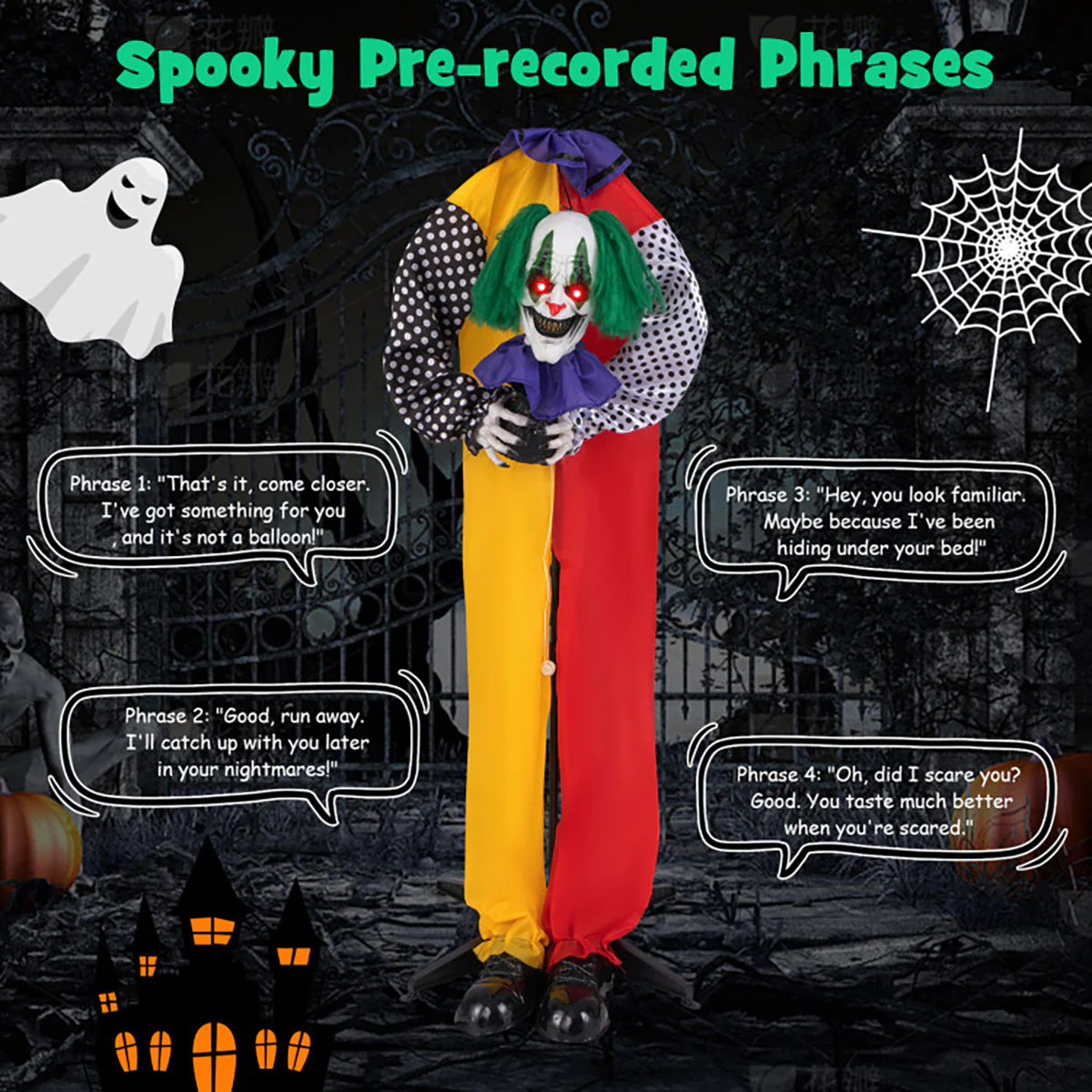 Mechanized Clown with LED Eyes and Audio - Image 4