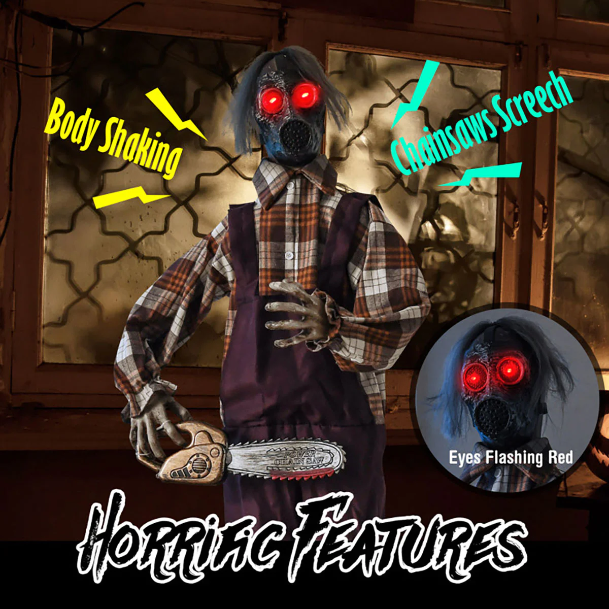 Mechanized Shaking Scary Man with  Lights and Sound - Image 5