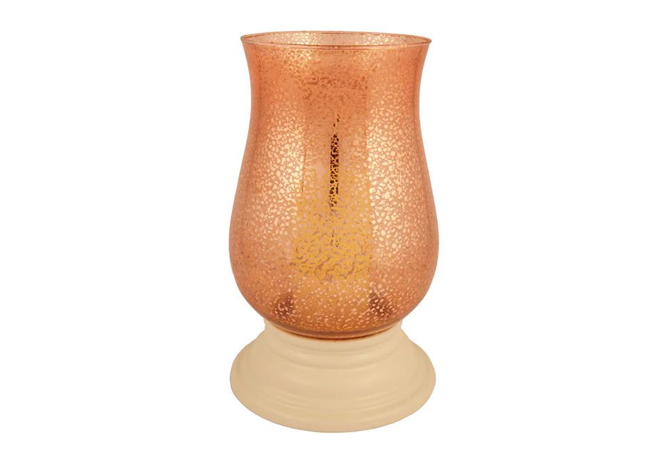 Mercury Glass Hurricane with Flameless Wax Candle - Image 5