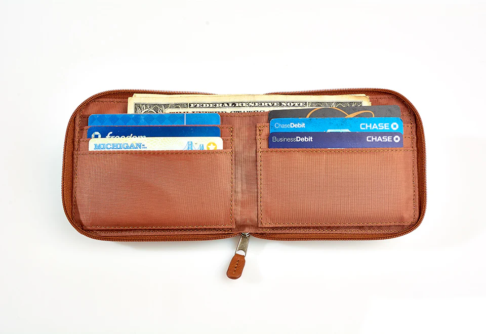 Minimalist Zippered RFID Front Pocket Wallet - Image 5