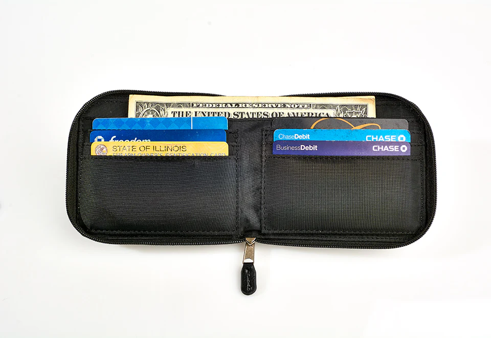 Minimalist Zippered RFID Front Pocket Wallet - Image 6