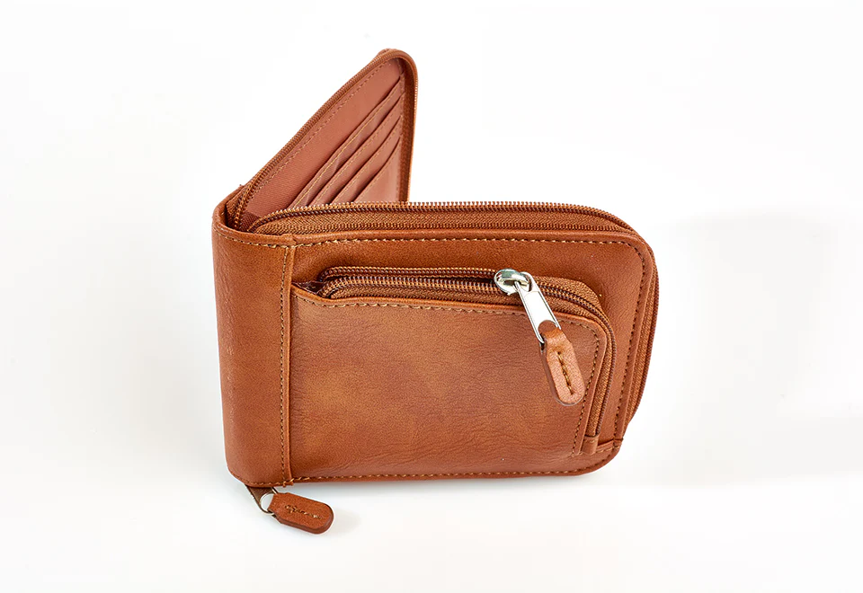 Minimalist Zippered RFID Front Pocket Wallet - Image 9