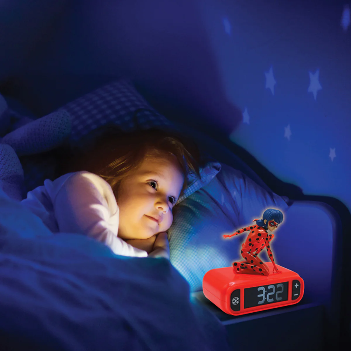 Miraculous Ladybug Digital Alarm Clock with Nightlight
