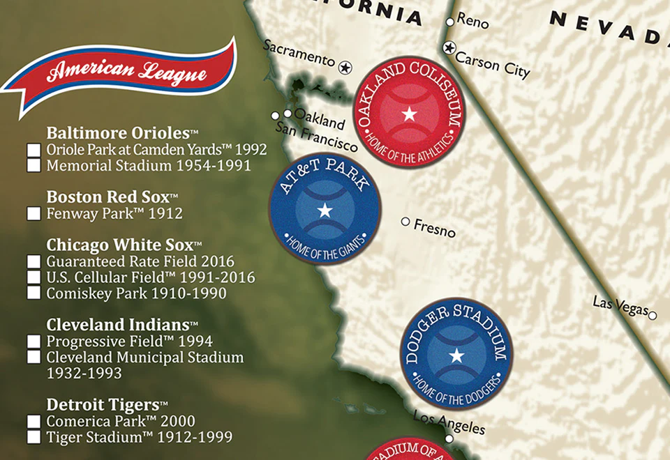 MLB Ballpark Map - Image 3