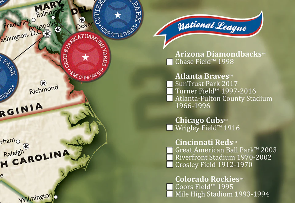 MLB Ballpark Map - Image 4