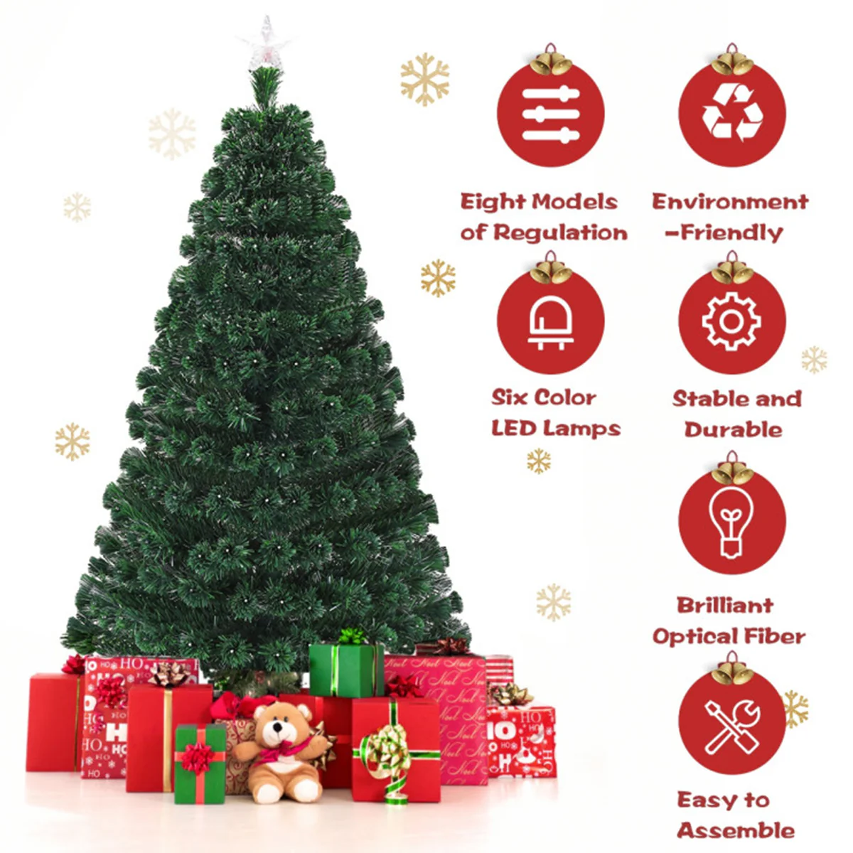 Multicolor Pre-lit Artificial Christmas Tree - Image 6