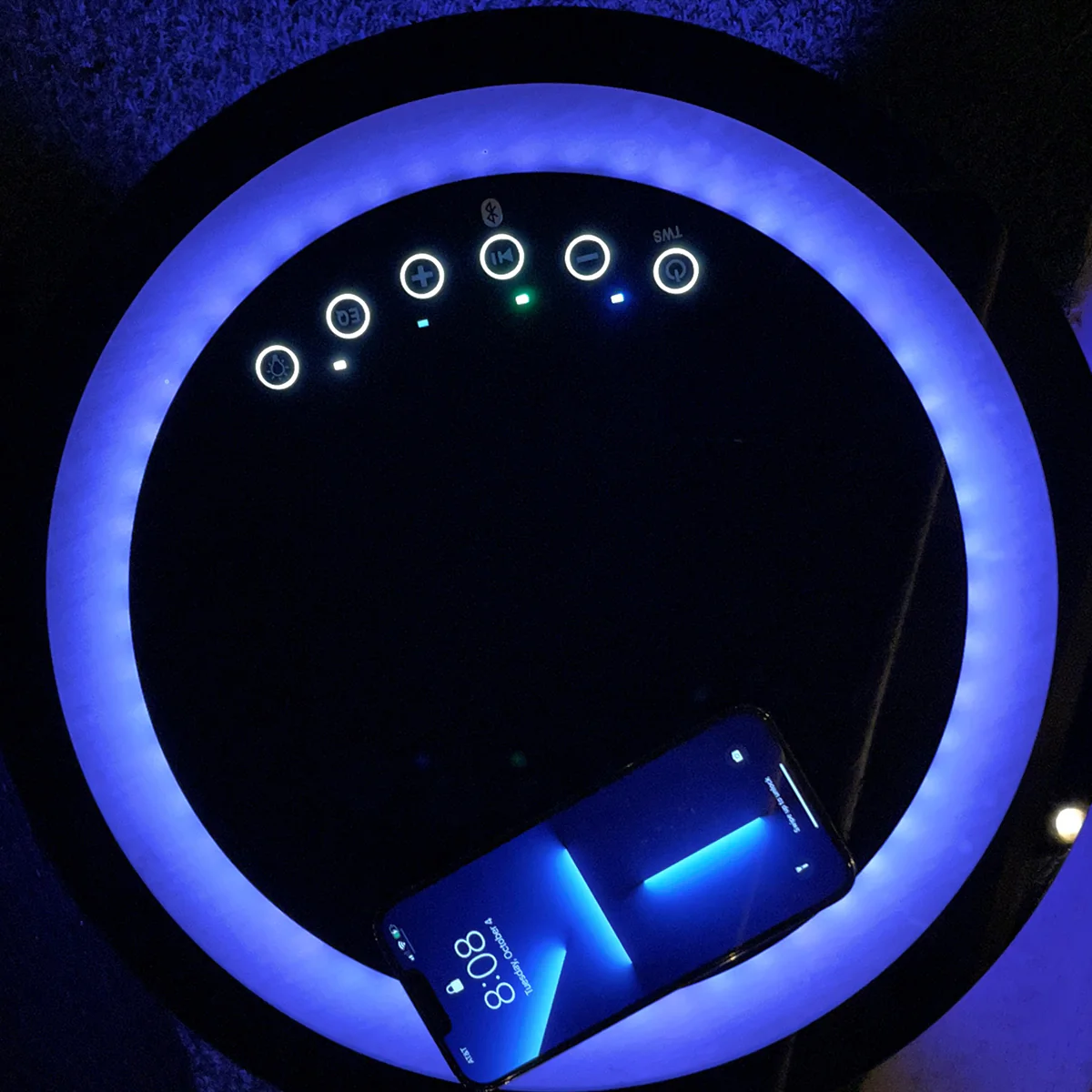 Nebula Outdoor Bluetooth Speaker Side Table with Mood Lighting - Image 3