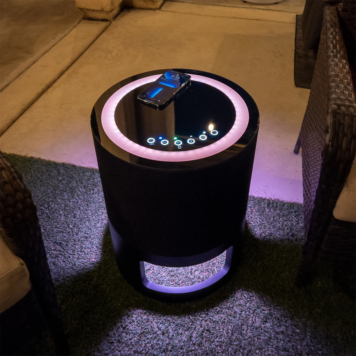 Nebula Outdoor Bluetooth Speaker Side Table with Mood Lighting - Image 4