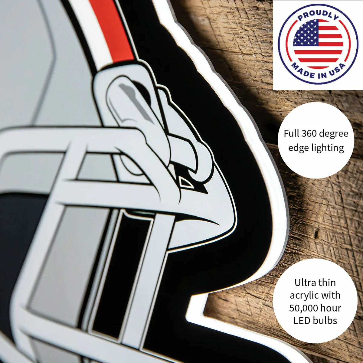 NFL Backlit Helmet Wall Sign - Image 112
