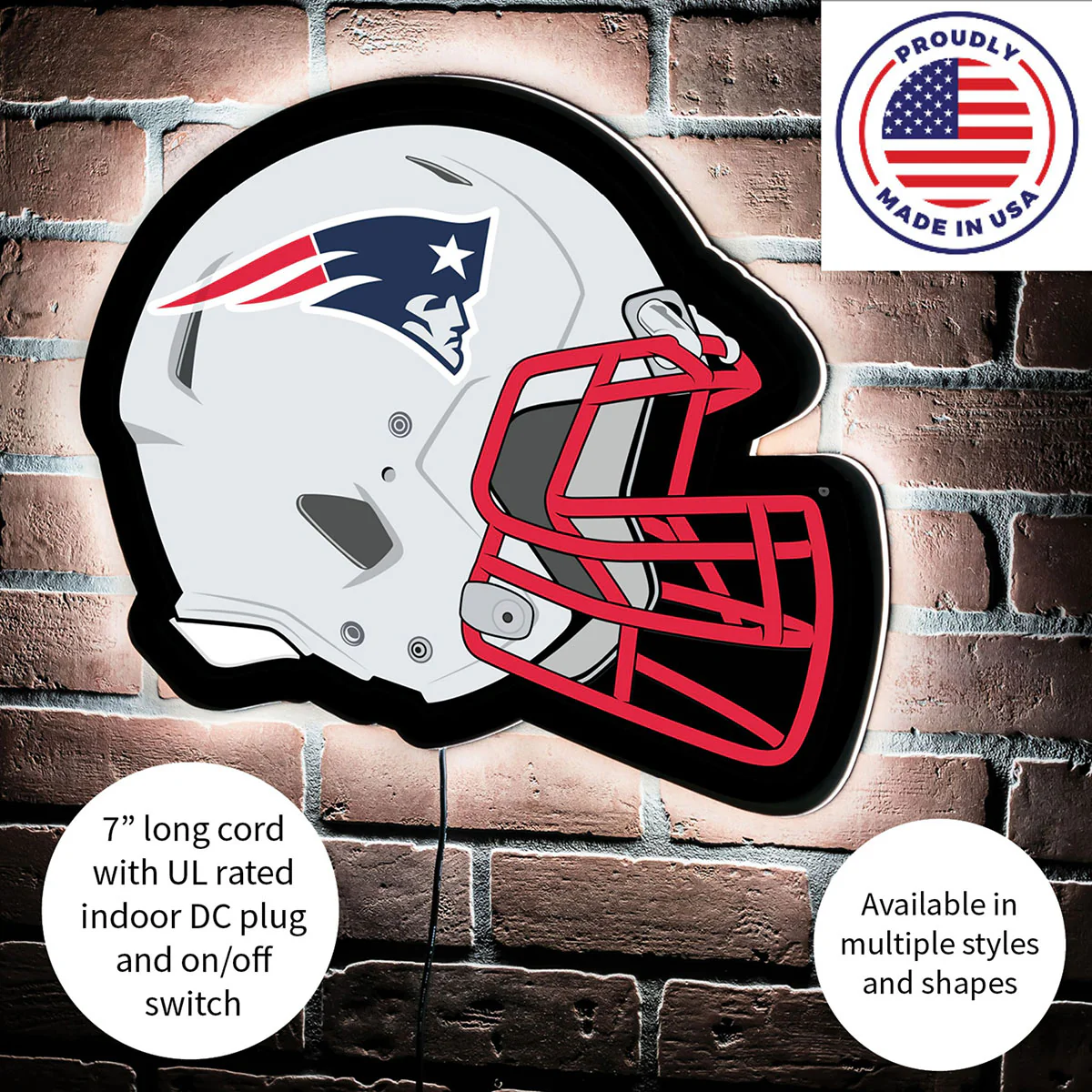 NFL Backlit Helmet Wall Sign - Image 73