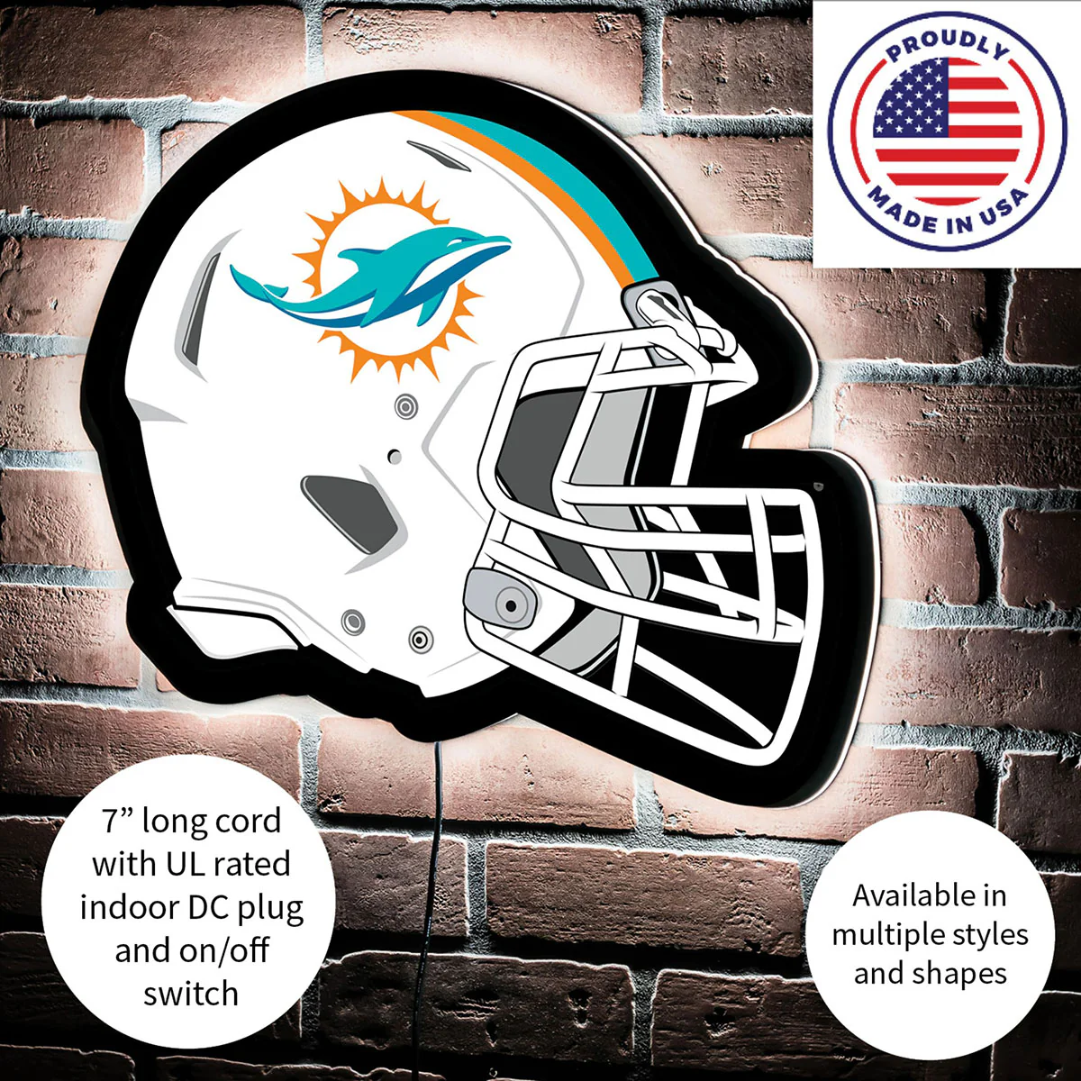 NFL Backlit Helmet Wall Sign - Image 93