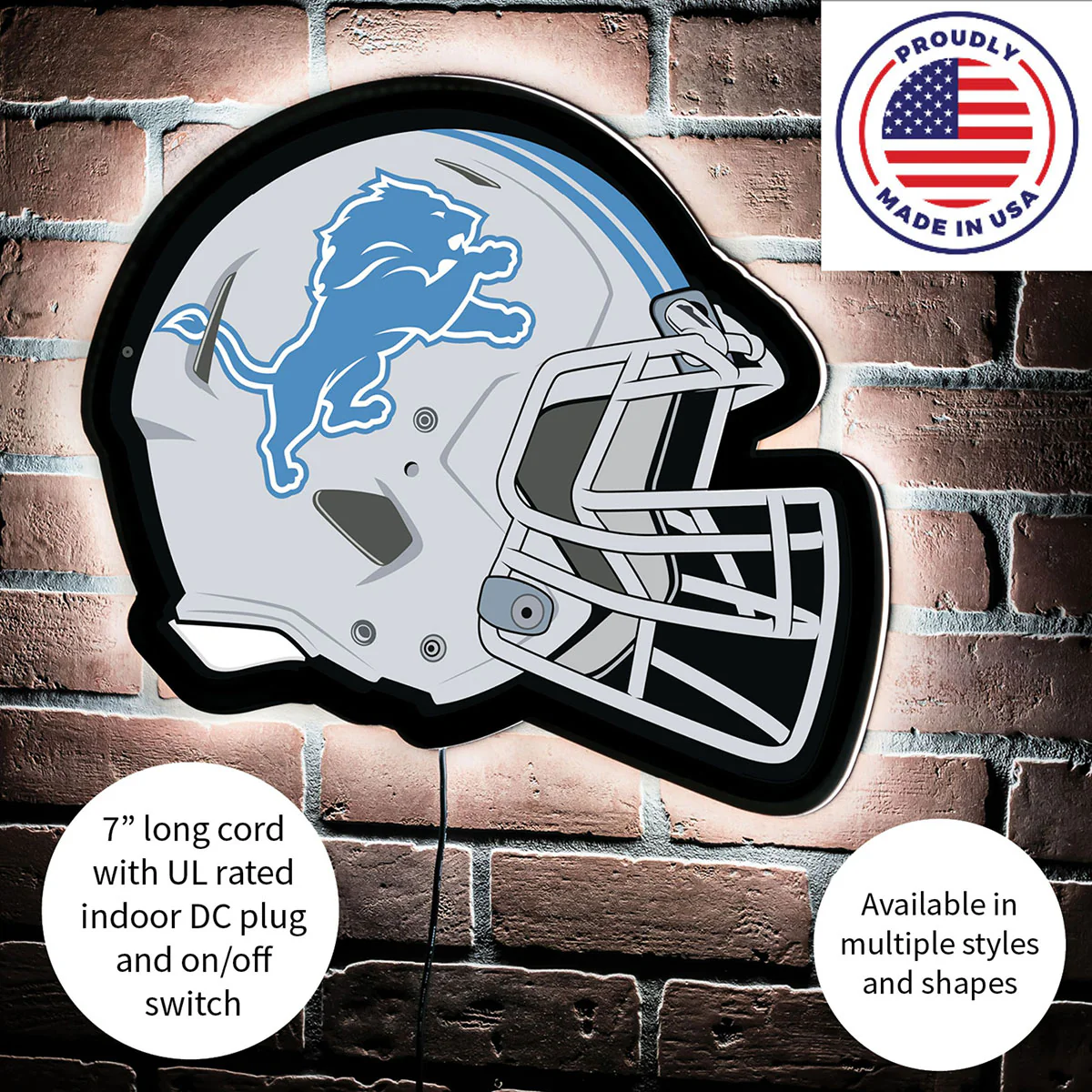 NFL Backlit Helmet Wall Sign - Image 94