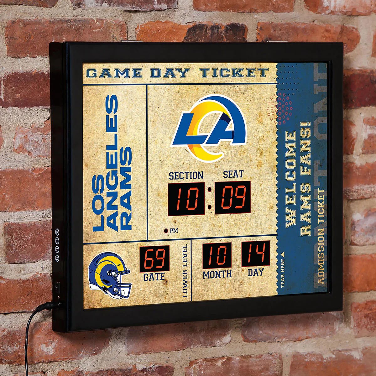 NFL Gameday Ticket Wall Clock and Speaker - Image 10