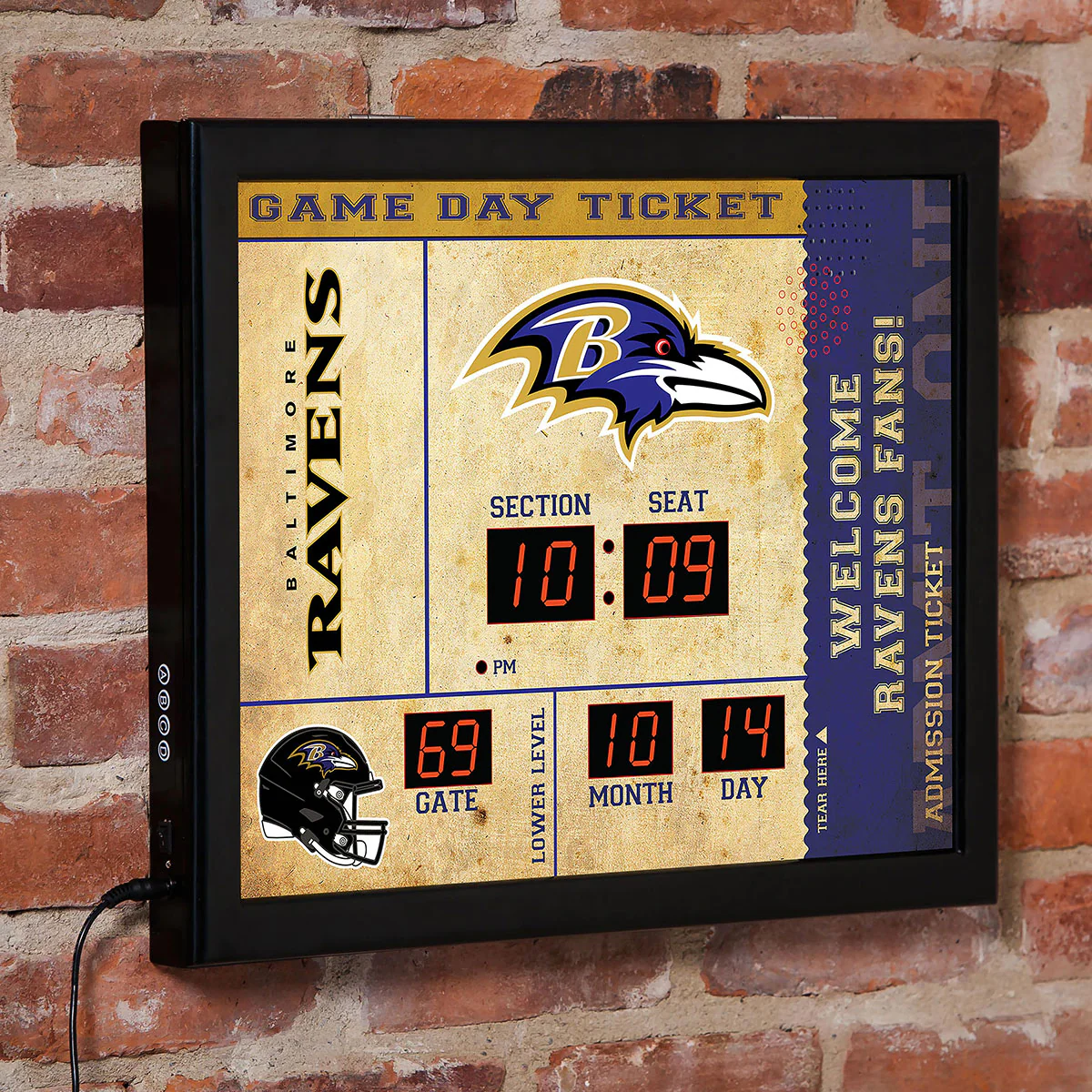 NFL Gameday Ticket Wall Clock and Speaker - Image 13