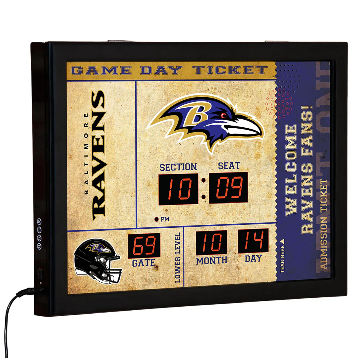 NFL Gameday Ticket Wall Clock and Speaker - Image 44