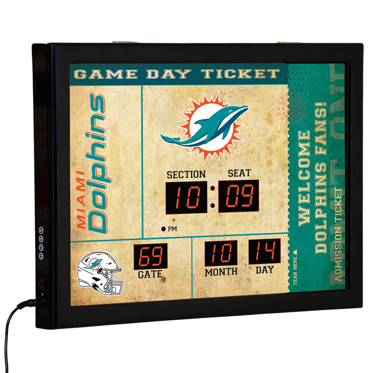 NFL Gameday Ticket Wall Clock and Speaker - Image 56