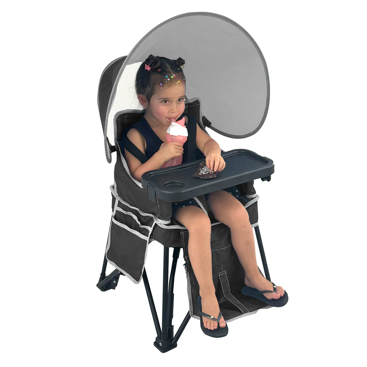 Outdoor High Chair with Sun Shade - Image 3