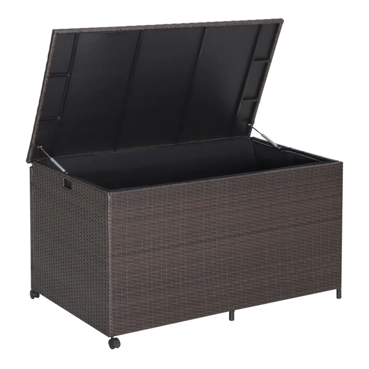 Outdoor Wicker Storage Box with Zippered Liner - Image 10