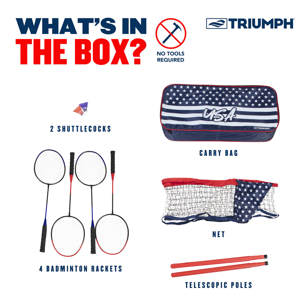 Patriotic Portable Badminton - Image 7