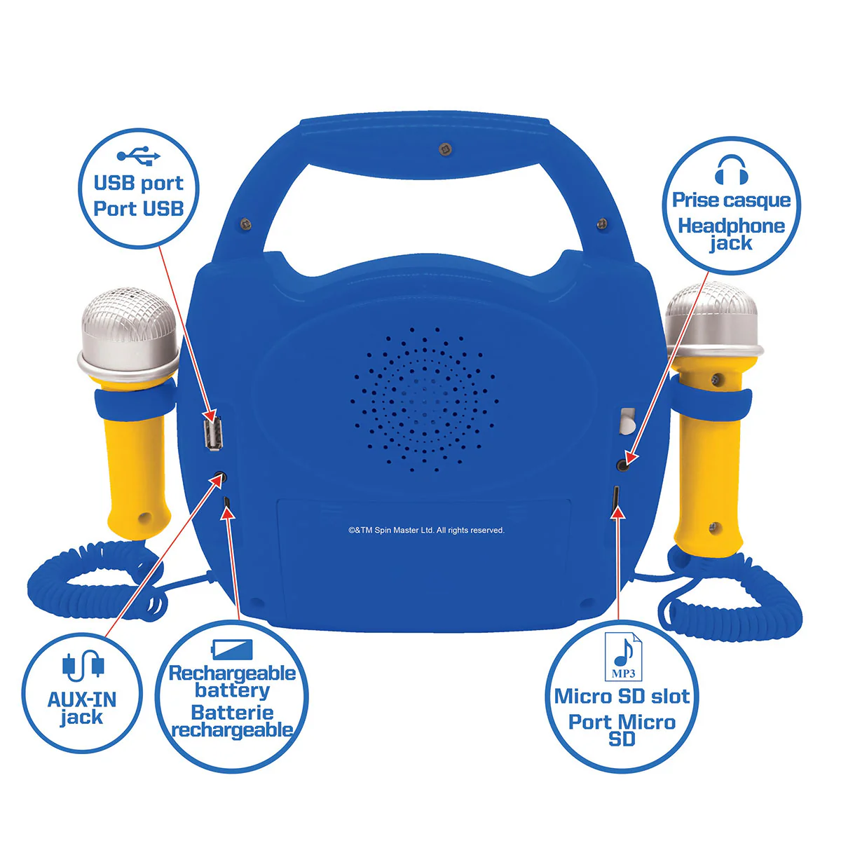 Paw Patrol Bluetooth Speaker with Mics - Image 7