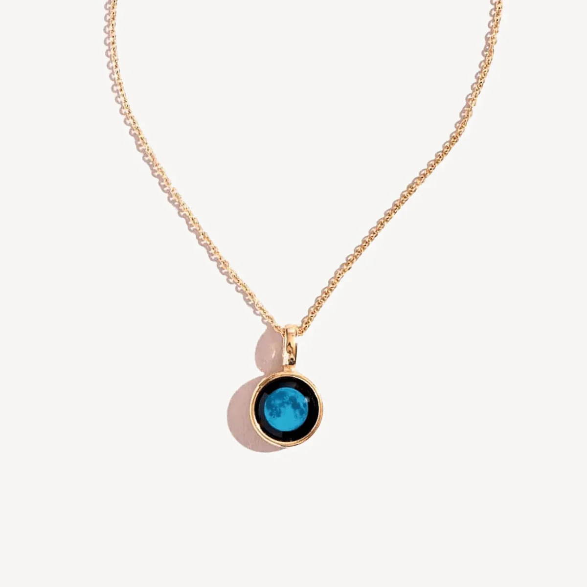 Personalized Choose Your Moon Phase Sky Light Necklace - Image 2