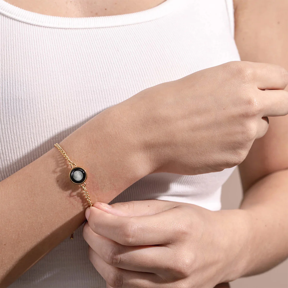 Personalized Engraved Choose Your Moon Phase Pallene Bracelet