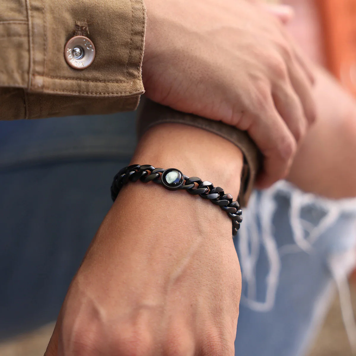 Personalized Engraved Choose Your Moon Phase Titan Bracelet