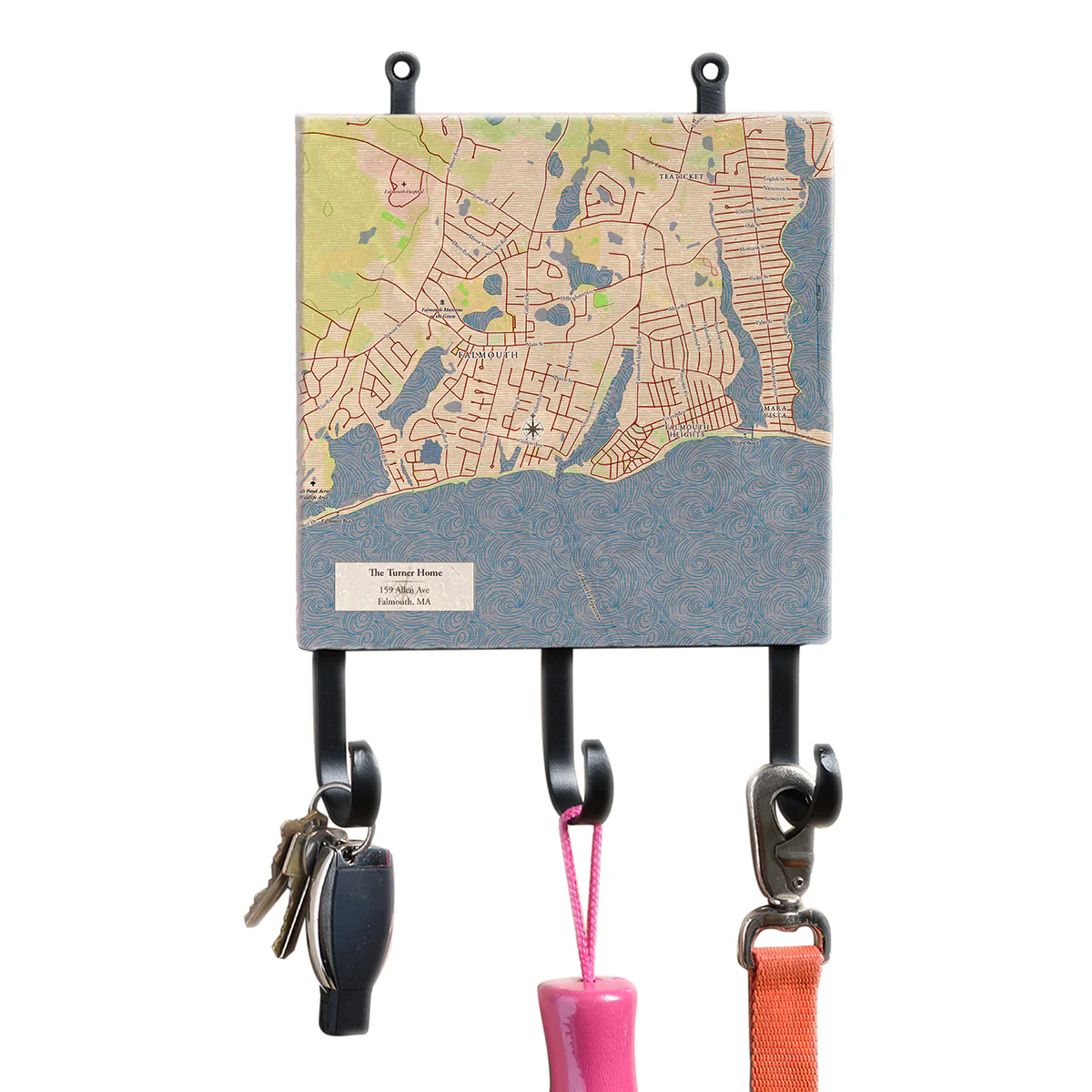 Personalized Marble Map Wall Hook - Image 3