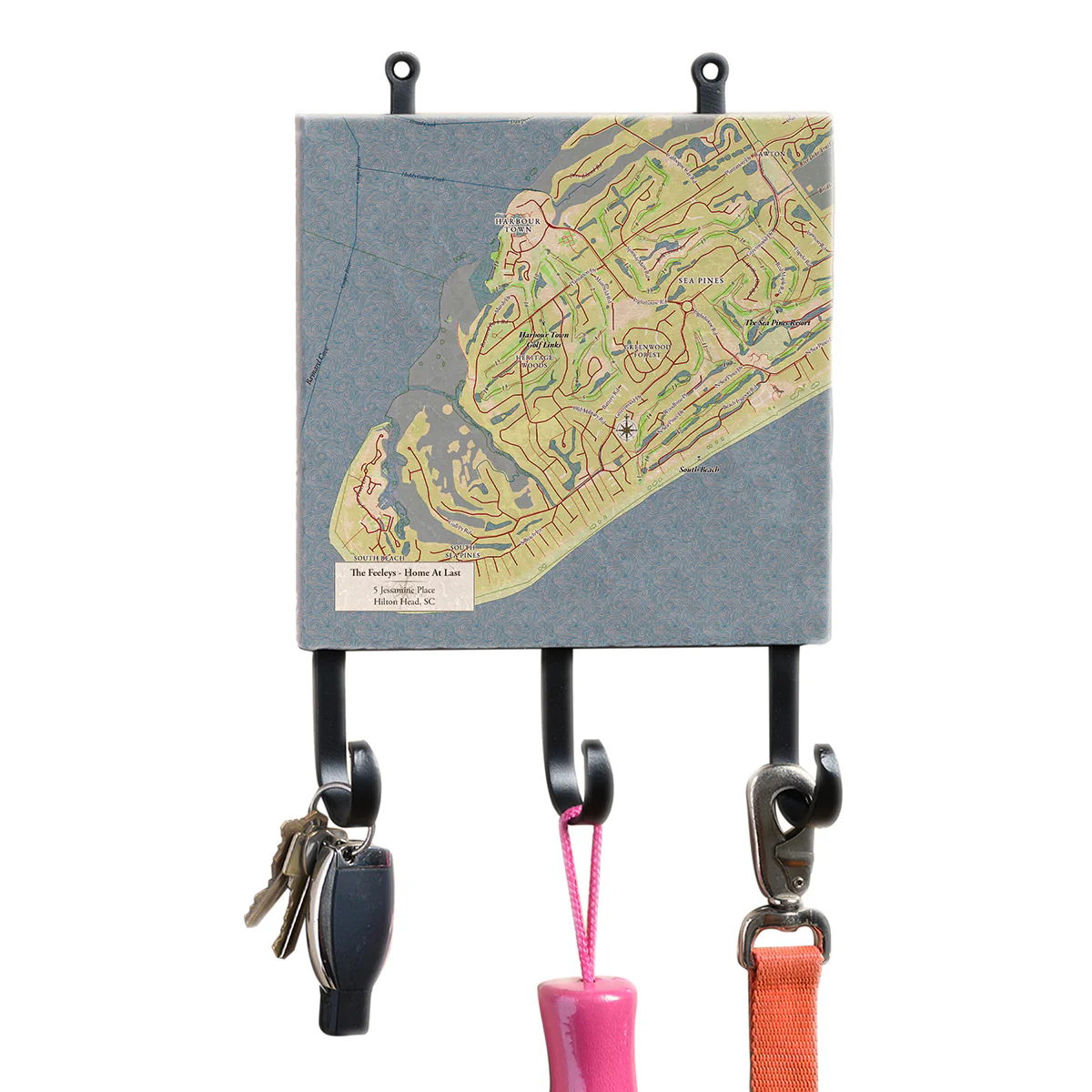Personalized Marble Map Wall Hook - Image 4