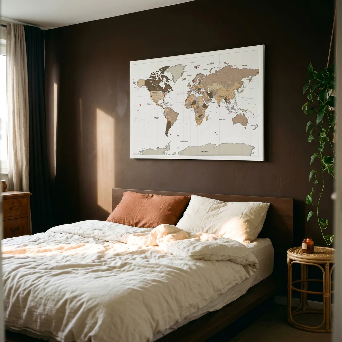 Pin and Remember Photo-Linked World Map with Pins - Image 6