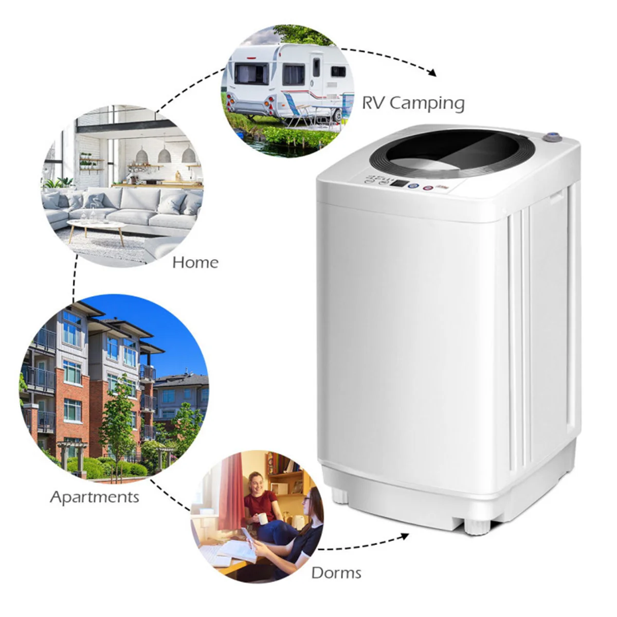 Portable Automatic Washing Machine with Drain Pump - Image 3
