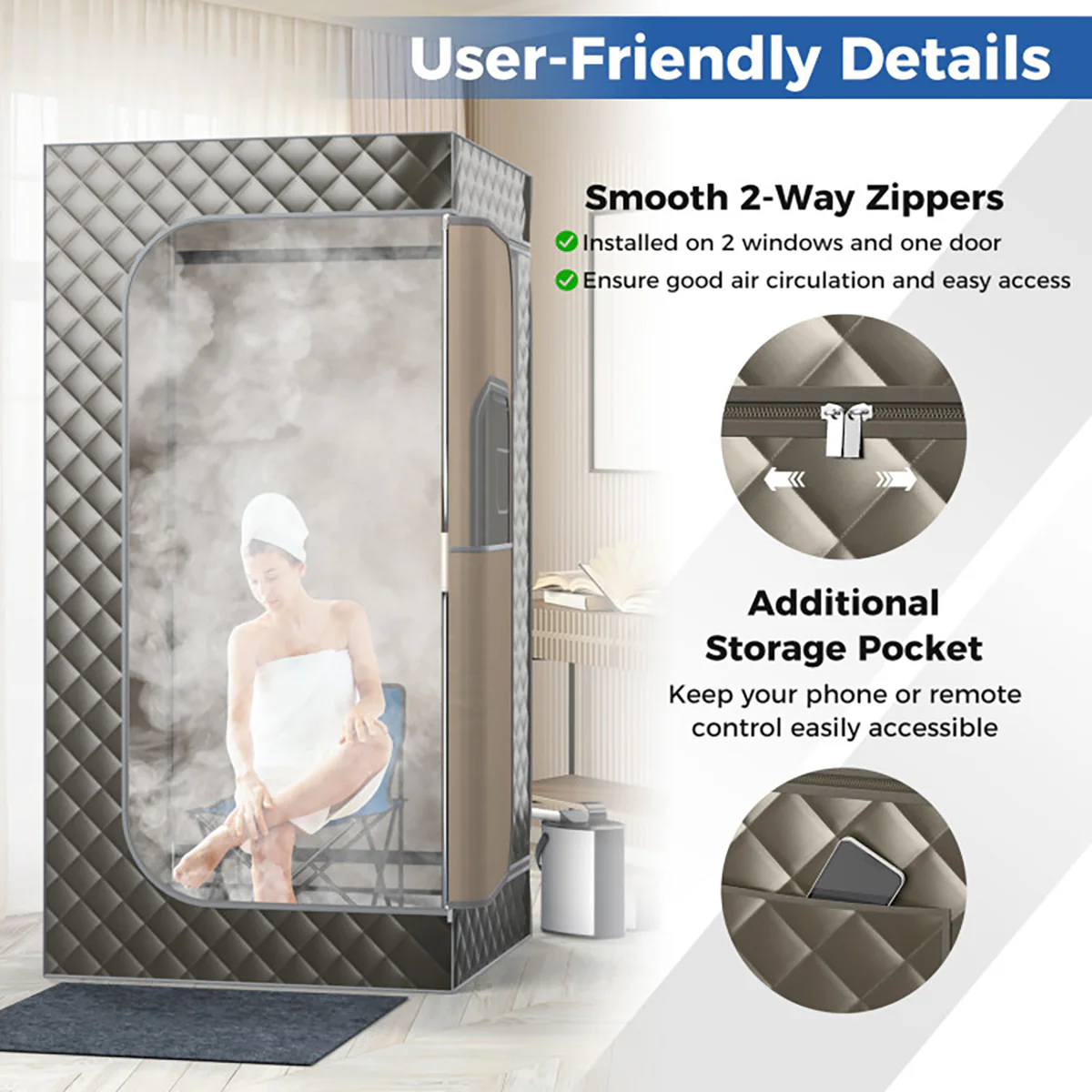 Portable Full Body Steam Sauna - Image 10