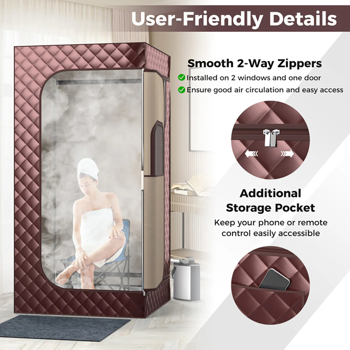 Portable Full Body Steam Sauna - Image 18