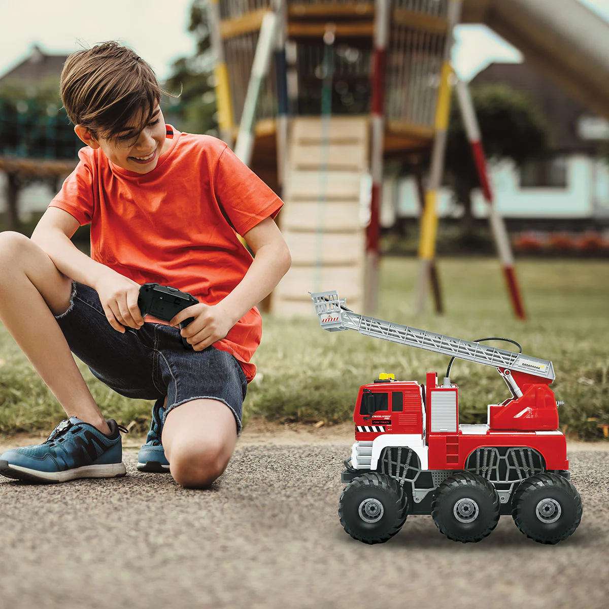 RC Fire Truck with Lights and Sounds - Image 7