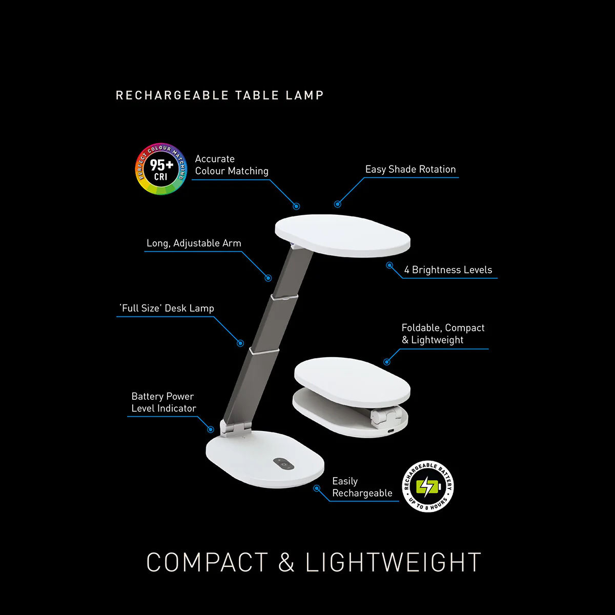 Rechargeable LED Tabletop Lamp - Image 3