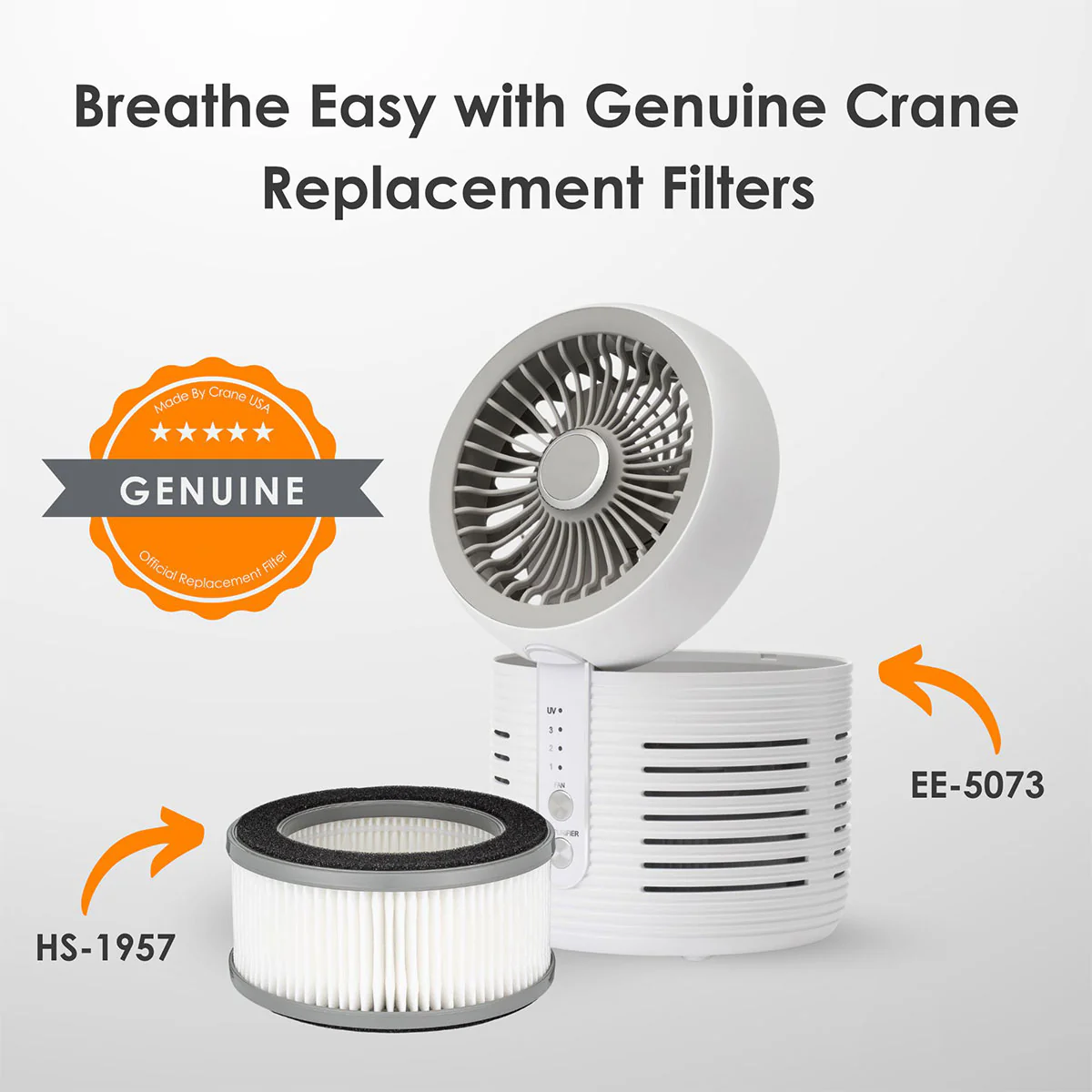 Replacement HEPA Filter for 2 in 1 Desktop Air Purifier & Fan - Image 3