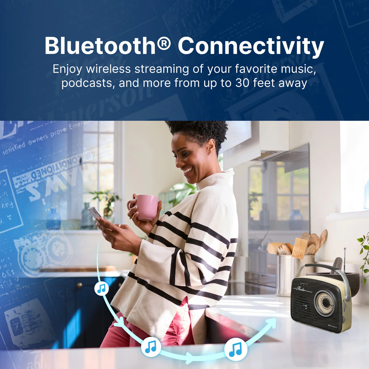 Retro AM/FM Radio with Bluetooth - Image 16