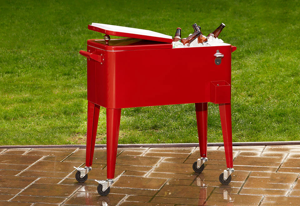 Retro Patio Cooler Cart