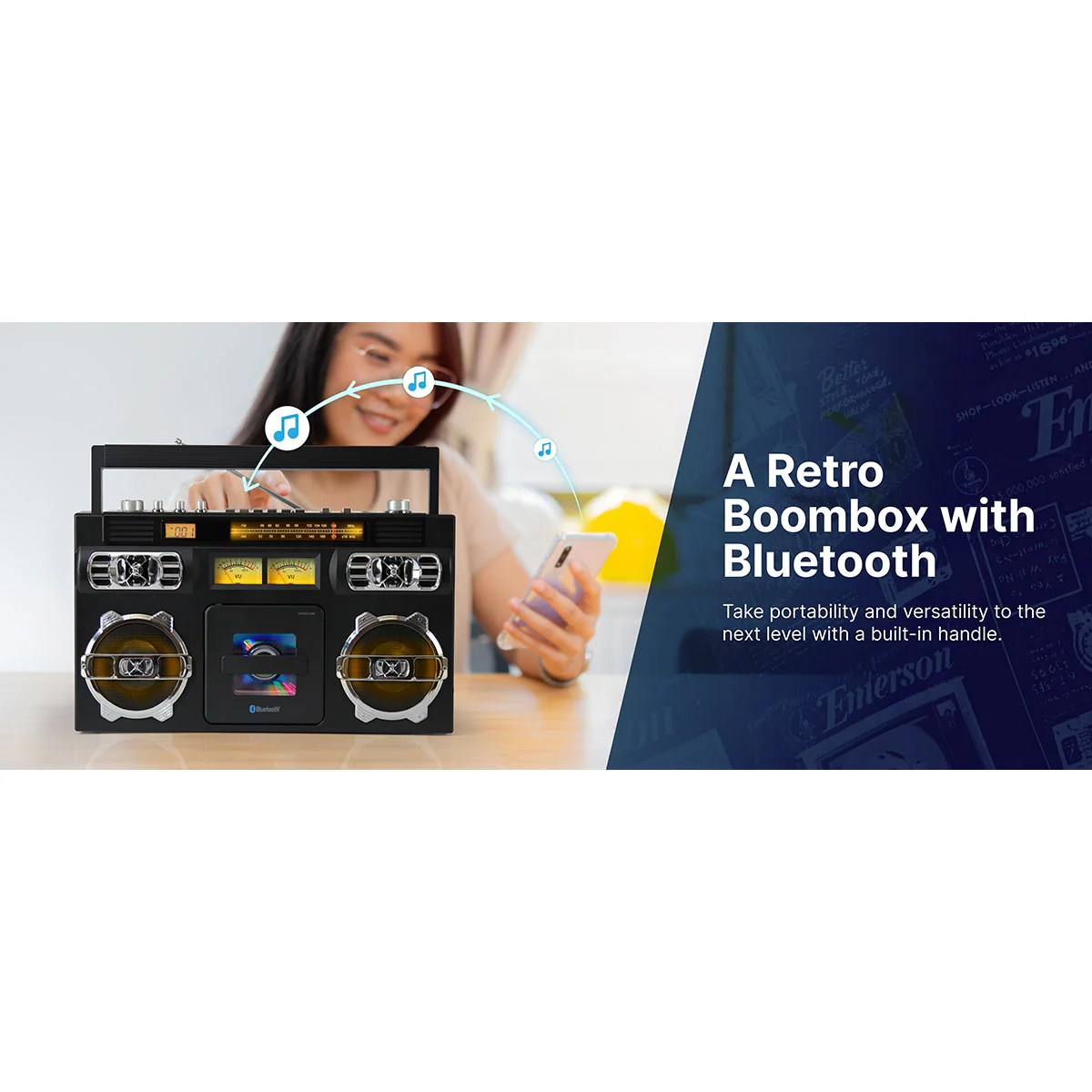 Retro Portable CD Boombox - Image 3