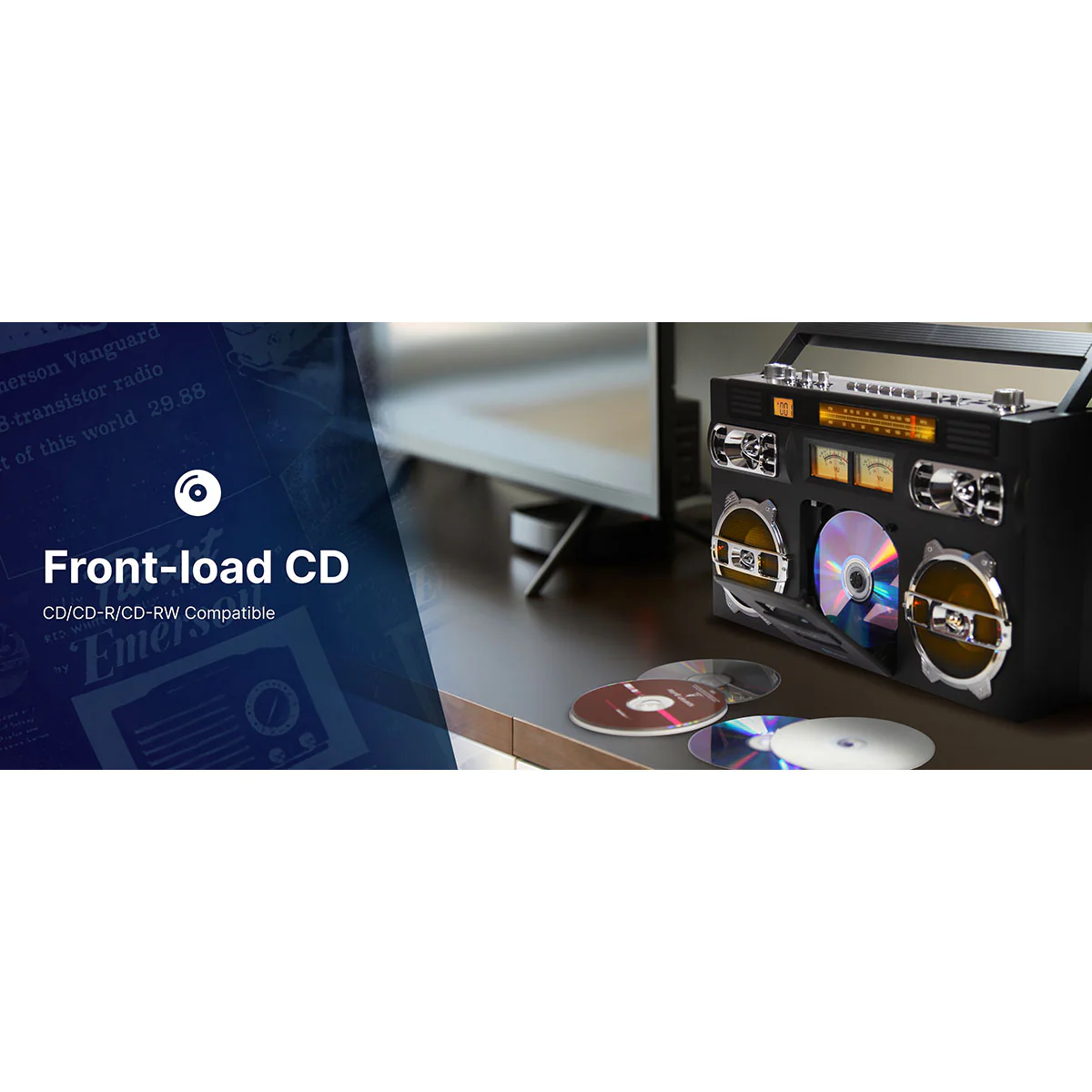 Retro Portable CD Boombox - Image 5