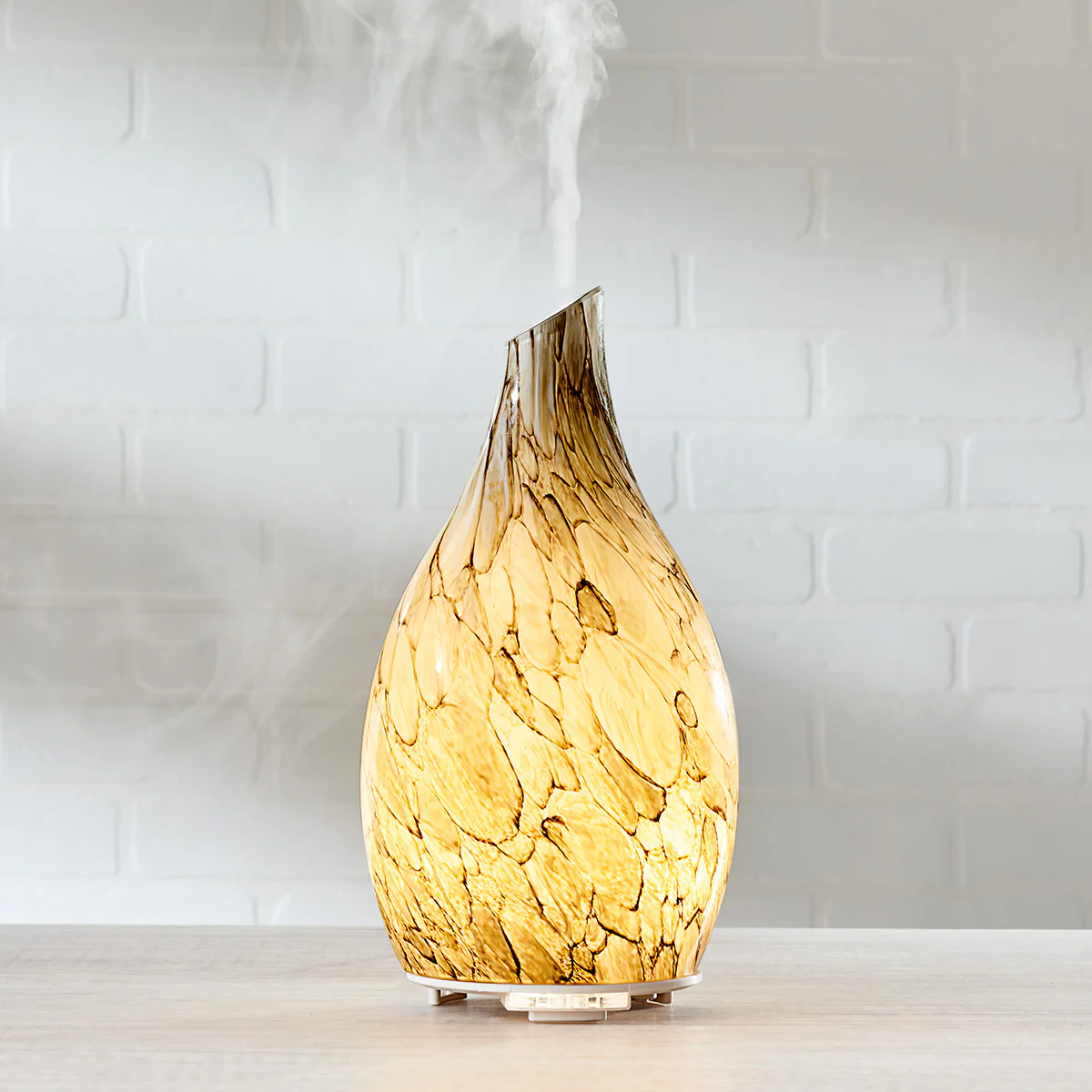 Sand-Blasted Glass Ultrasonic Aromatherapy Diffuser by Sharper Image - Image 2