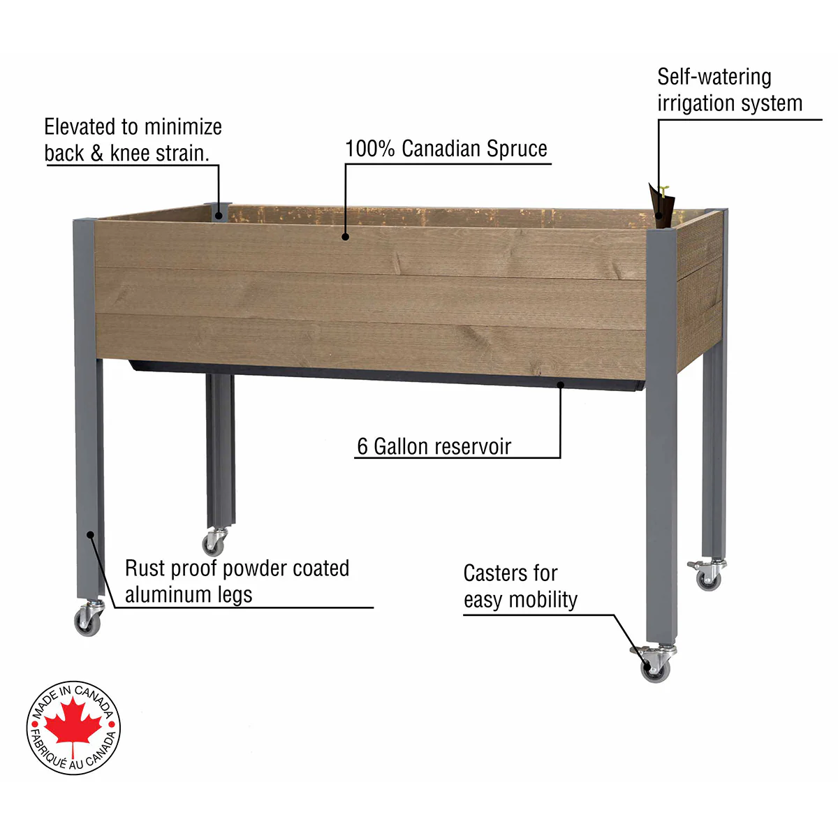 Self-Watering Elevated Planter - Image 6