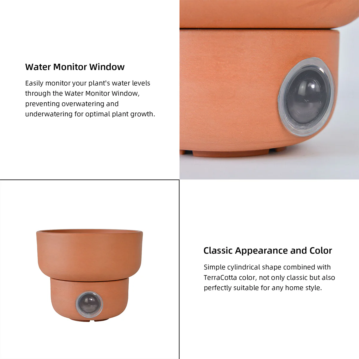 Self-Watering Low Bowl Pot System for Indoor Plants (Set of 2) - Image 7
