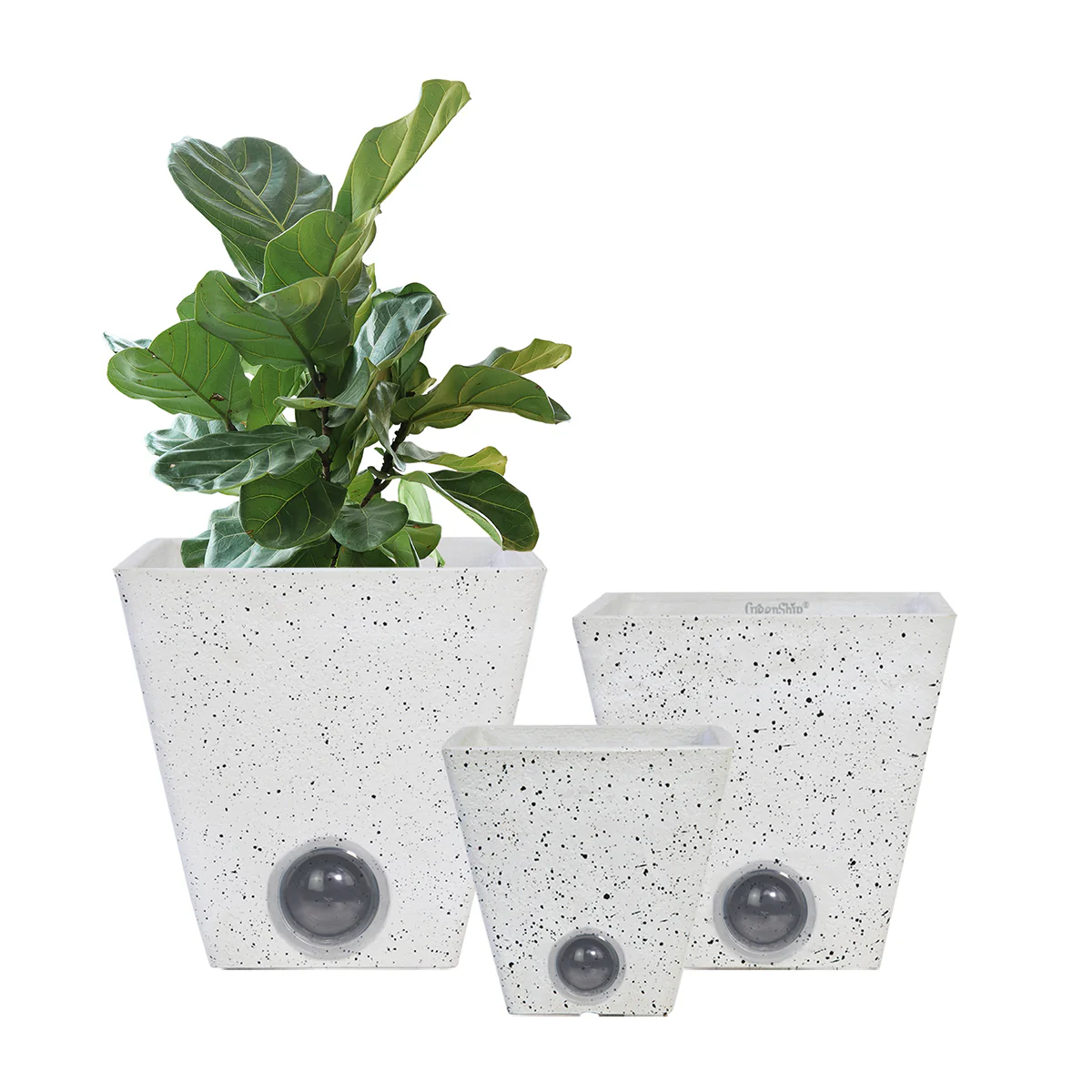 Self-Watering Tall Square Pot System for Indoor Plants (Set of 3) - Image 2