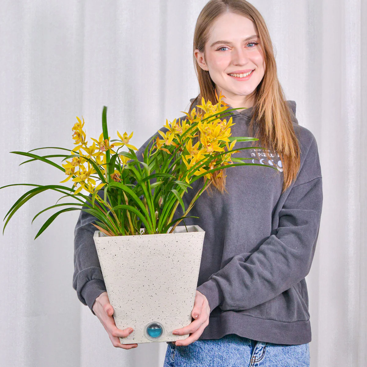 Self-Watering Tall Square Pot System for Indoor Plants (Set of 3) - Image 5