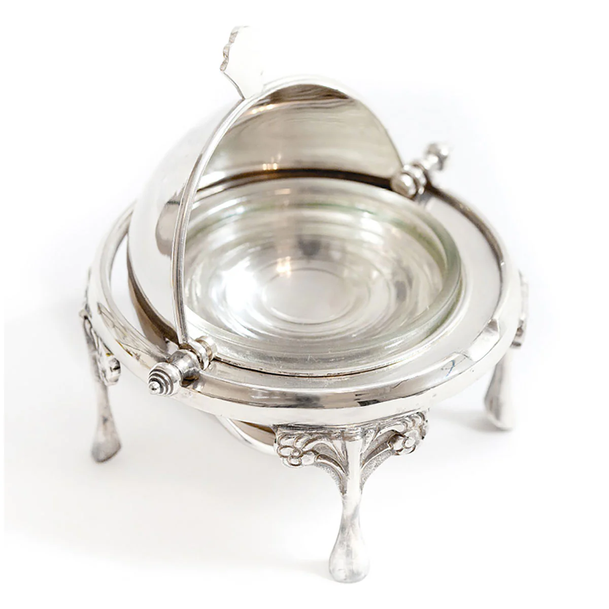 Silver Roll Top Caviar Server - Image 3