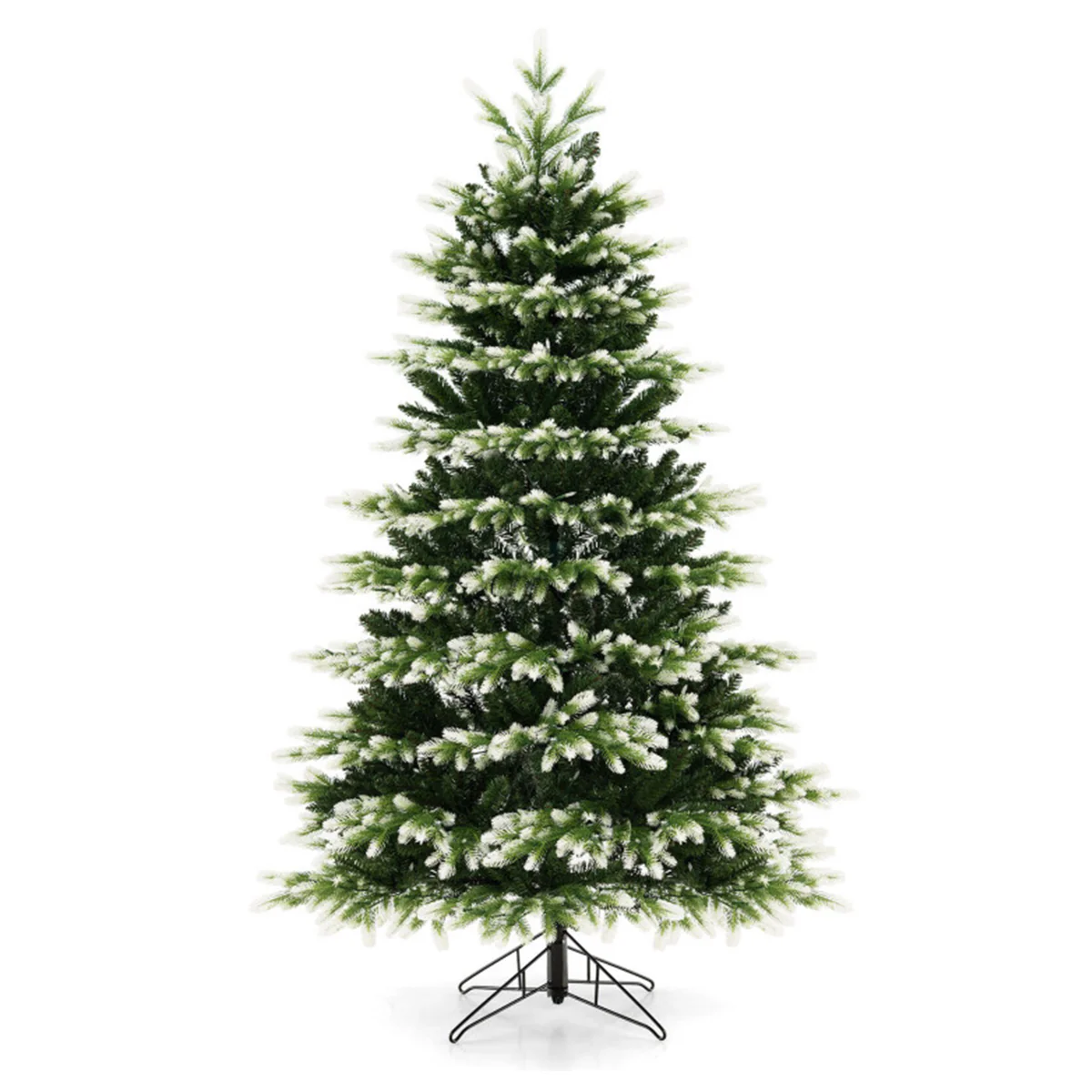Snowy Tipped Pre-Lit Hinged Christmas Tree with Remote Control - Image 8